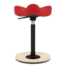 Varier Stokke Move Comapct in Rot mit Holzteller